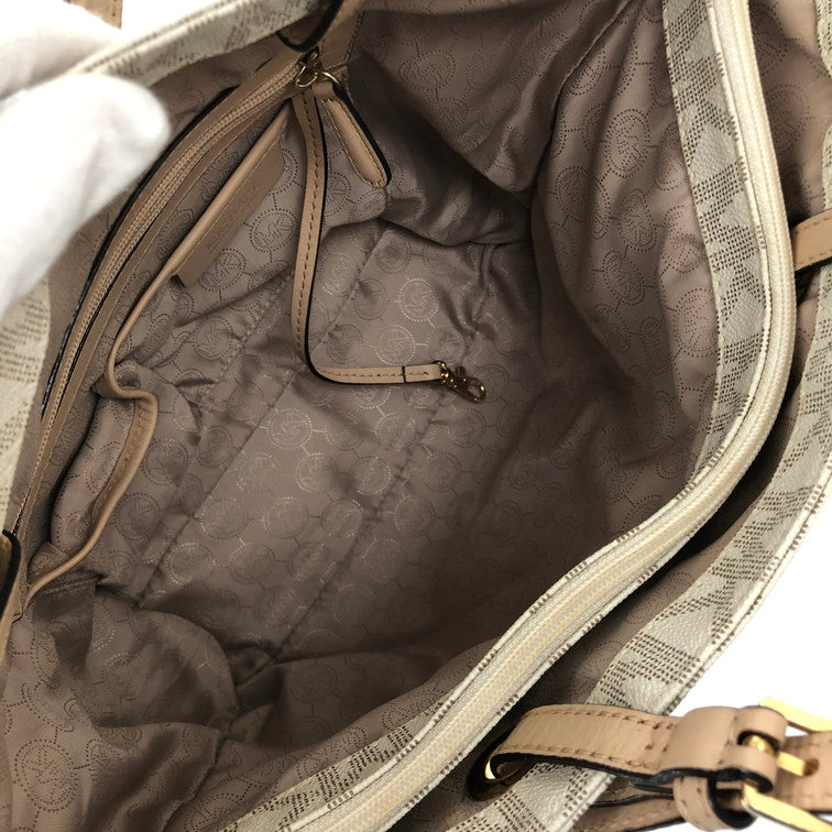 【中古品】【レディース】 Michael Kors マイケルコース 30S11TTT4B TOTE BAG トートバッグ カバン 鞄 180-241227-SY-17-iwa カラー：ホワイト/ベージュ/ゴールド系 万代Net店
