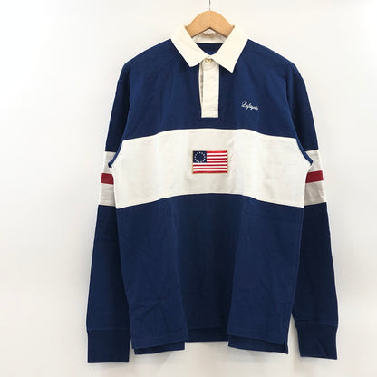 【現状渡し品】【メンズ】 LAFAYETTE ラファイエット LS POLO SHIRT IB18SS-16 長袖ポロシャツ トップス 142-261011-hn-06-fur サイズ：M カラー：ネイビー/ホワイト/レッド 万代Net店