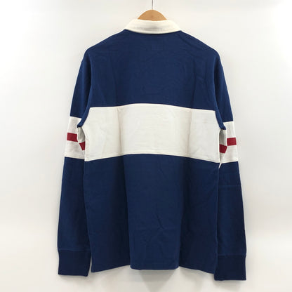 【現状渡し品】【メンズ】 LAFAYETTE ラファイエット LS POLO SHIRT IB18SS-16 長袖ポロシャツ トップス 142-261011-hn-06-fur サイズ：M カラー：ネイビー/ホワイト/レッド 万代Net店