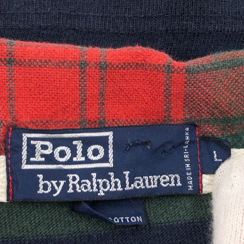 【現状渡し品】【メンズ】 POLO RALPH LAUREN ポロ・ラルフローレン LS POLO SHIRT 長袖ポロシャツ トップス 146-261011-hn-07-fur サイズ：L カラー：グリーン/ネイビー/レッド 万代Net店