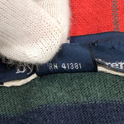 【現状渡し品】【メンズ】 POLO RALPH LAUREN ポロ・ラルフローレン LS POLO SHIRT 長袖ポロシャツ トップス 146-261011-hn-07-fur サイズ：L カラー：グリーン/ネイビー/レッド 万代Net店