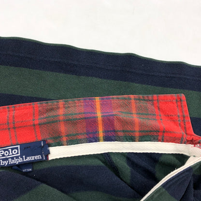 【現状渡し品】【メンズ】 POLO RALPH LAUREN ポロ・ラルフローレン LS POLO SHIRT 長袖ポロシャツ トップス 146-261011-hn-07-fur サイズ：L カラー：グリーン/ネイビー/レッド 万代Net店