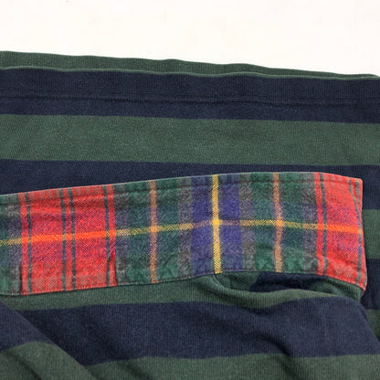 【現状渡し品】【メンズ】 POLO RALPH LAUREN ポロ・ラルフローレン LS POLO SHIRT 長袖ポロシャツ トップス 146-261011-hn-07-fur サイズ：L カラー：グリーン/ネイビー/レッド 万代Net店