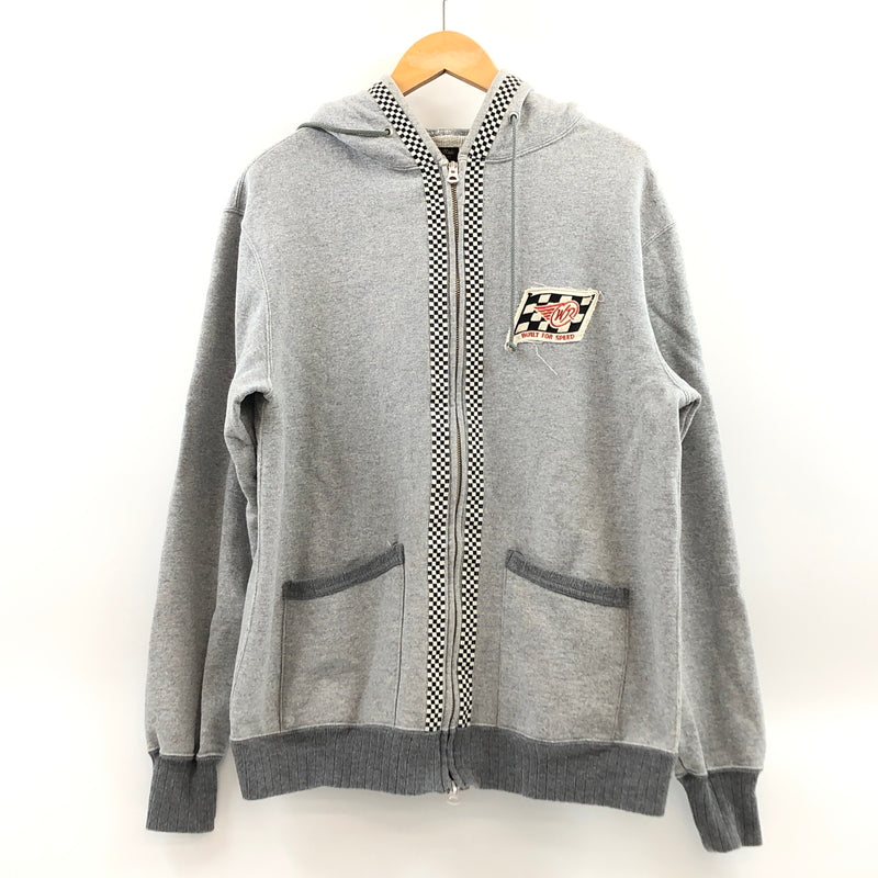 【中古品】【メンズ】 WEST RIDE ウエストライド ZIP UP CHECKER HOODIE ジップアップチェッカーフーディー パーカー スウェット トップス 145-261011-hn-08-fur サイズ：36 カラー：グレー 万代Net店
