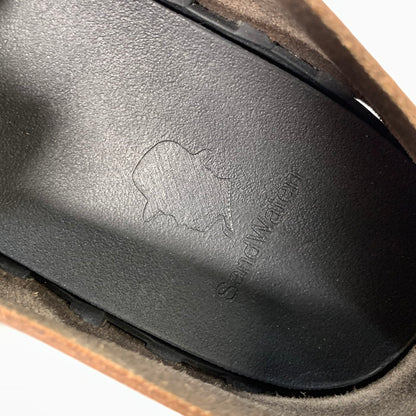 【中古品】【メンズ】 SAND WATERR RESEARCHED SHOES レザー スリッポン サンダル シューズ 164-260208-gm-36-fuz サイズ：28cm カラー：ブラウン 万代Net店