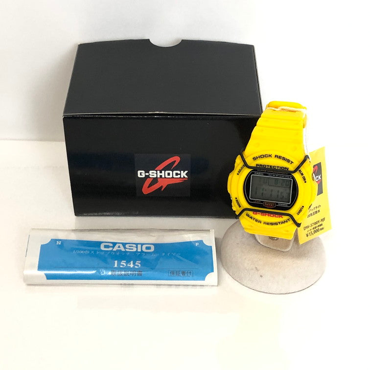 【中古美品】【メンズ】 G-SHOCK ジーショック CASIO G-SHOCK DW-5700Y-9JF 196-240820-wy-1-tom カラー：イエロー 万代Net店