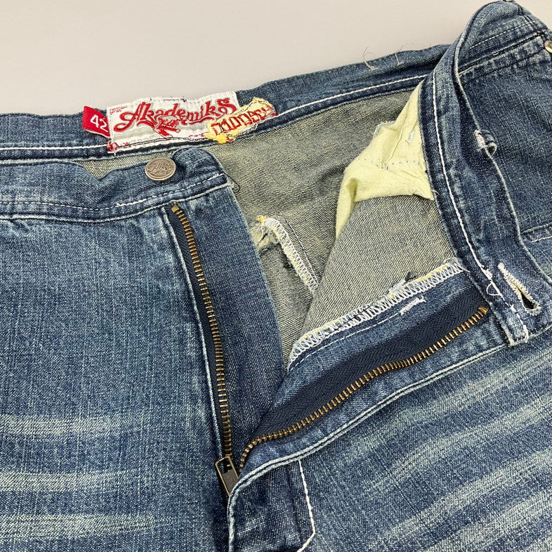 【中古品】【メンズ】 AKADEMIKS アカデミクス ヴィンテージ バギーデニムパンツ 157-260425-SS-06-iwa サイズ：42 カラー：ブルー 万代Net店
