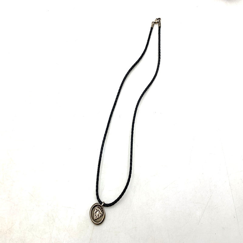 【中古品】【メンズ/レディース】 GUCCI グッチ AG925 ラウンドネック クレスト ネックレス ペンダント アクセサリー 182-240629-ｍｍ-8-izu 万代Net店