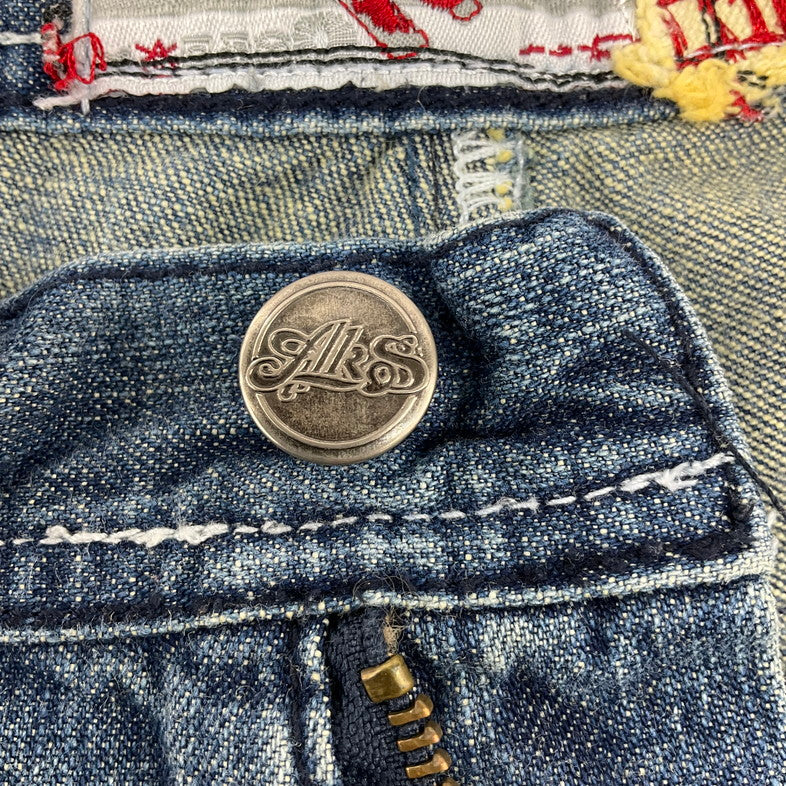 【中古品】【メンズ】 AKADEMIKS アカデミクス ヴィンテージ バギーデニムパンツ 157-260425-SS-06-iwa サイズ：42 カラー：ブルー 万代Net店