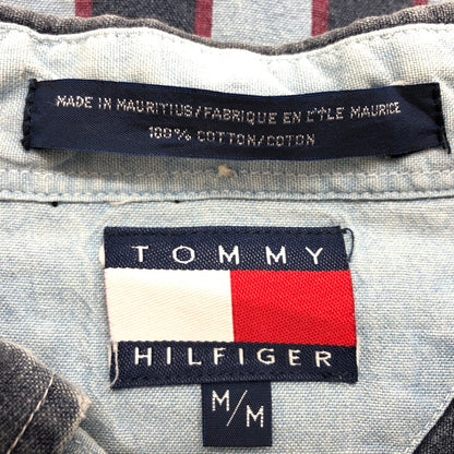 【現状渡し品】【メンズ】 TOMMY HILFIGER トミーヒルフィガー 長袖シャツ カジュアルシャツ トップス 147-250519-hn-05-fur サイズ：M カラー：ブルー系 万代Net店