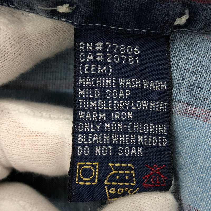 【現状渡し品】【メンズ】 TOMMY HILFIGER トミーヒルフィガー 長袖シャツ カジュアルシャツ トップス 147-250519-hn-05-fur サイズ：M カラー：ブルー系 万代Net店