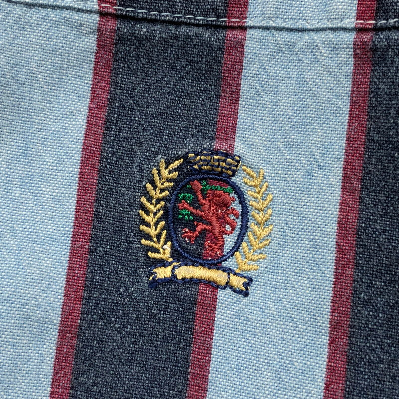 【現状渡し品】【メンズ】 TOMMY HILFIGER トミーヒルフィガー 長袖シャツ カジュアルシャツ トップス 147-250519-hn-05-fur サイズ：M カラー：ブルー系 万代Net店