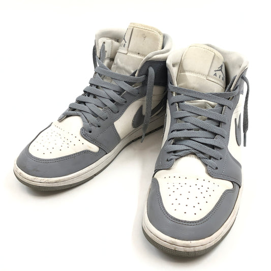 【現状渡し品】【メンズ】 NIKE ナイキ WMNS AIR JORDAN 1 MID BQ6472-115 ウィメンズ エアジョーダン1 ミッド スニーカー シューズ 靴 160-261012-hn-08-fur サイズ：29.0cm US12 カラー：グレー/セイル 万代Net店