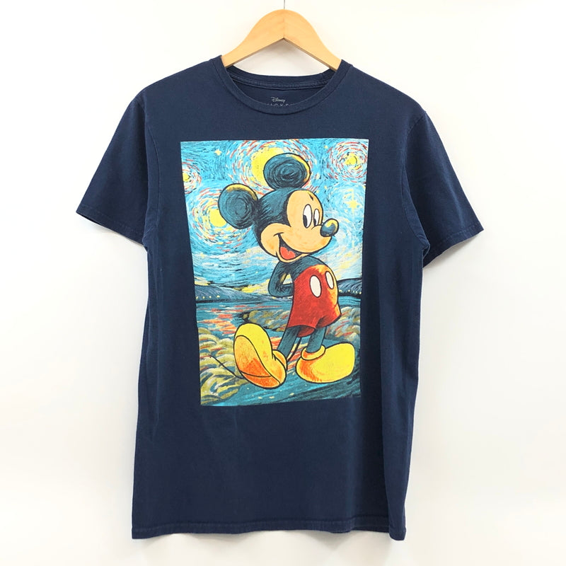【中古品】【メンズ】 DISNEY ディズニー MICKEY MOUSE PRINT S/S TEE ミッキーマウス プリント 半袖Tシャツ トップス 146-260720-hn-06-fur サイズ：M カラー：ネイビー 万代Net店