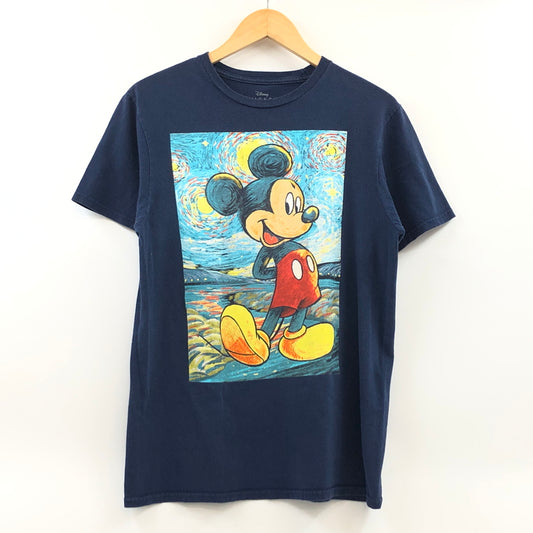 【中古品】【メンズ】 DISNEY ディズニー MICKEY MOUSE PRINT S/S TEE ミッキーマウス プリント 半袖Tシャツ トップス 146-260720-hn-06-fur サイズ：M カラー：ネイビー 万代Net店