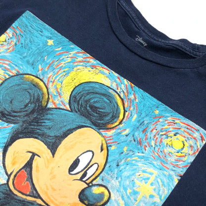 【中古品】【メンズ】 DISNEY ディズニー MICKEY MOUSE PRINT S/S TEE ミッキーマウス プリント 半袖Tシャツ トップス 146-260720-hn-06-fur サイズ：M カラー：ネイビー 万代Net店