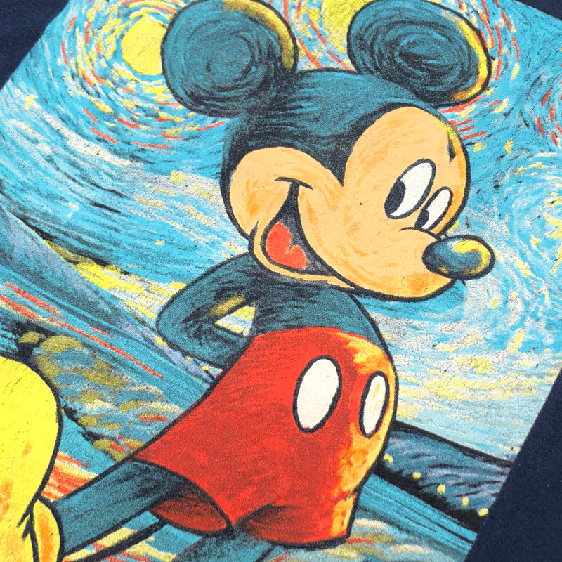 【中古品】【メンズ】 DISNEY ディズニー MICKEY MOUSE PRINT S/S TEE ミッキーマウス プリント 半袖Tシャツ トップス 146-260720-hn-06-fur サイズ：M カラー：ネイビー 万代Net店