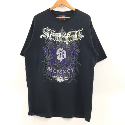 【中古品】【メンズ】 SOUTH POLE サウスポール "MCMXCI" S/S TEE 半袖Tシャツ トップス 146-260720-hn-07-fur サイズ：L カラー：ブラック 万代Net店