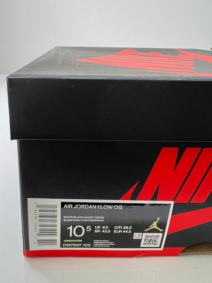 【中古品】【メンズ】 NIKE AIR JORDAN ナイキエアジョーダン AIR JORDAN 1LOW OG"GHOST GREEN"DM7837-103 エアジョーダン1ローオージーゴーストグリーン スニーカー 160-260822-YS-03-hon サイズ：28.5 カラー：WHITE/BLACK-GHOST GREEN 万代Net店