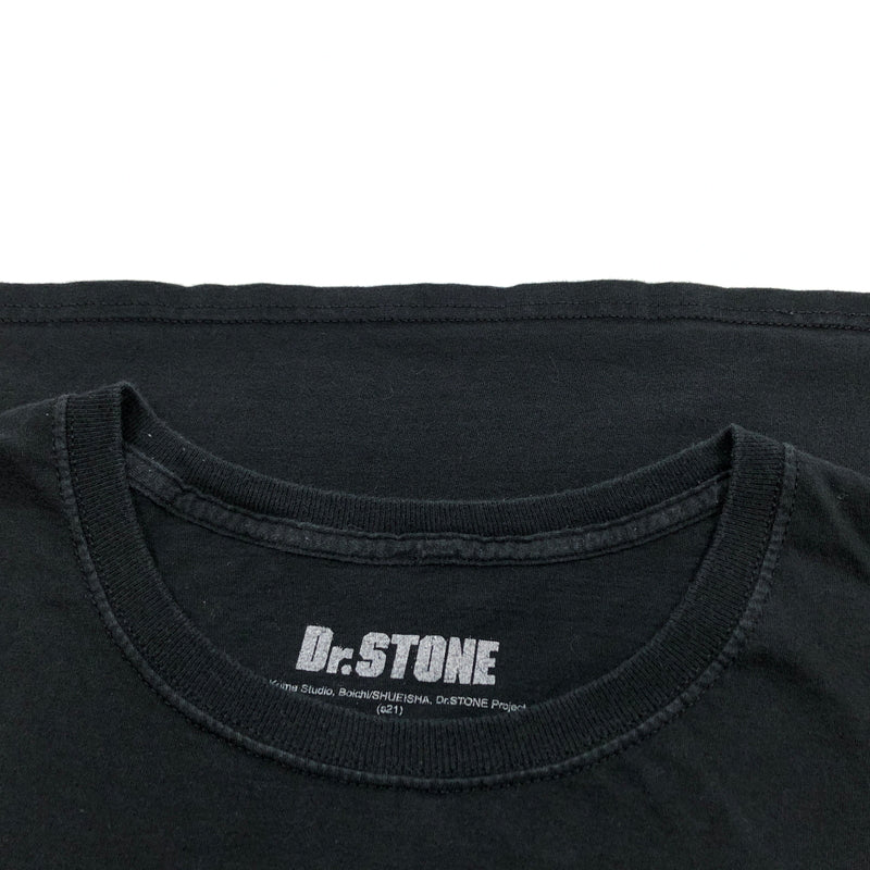 【中古品】【メンズ】 DR.STONE ドクターストーン ”石神 千空” PRINT S/S TEE プリント 半袖Tシャツ トップス 146-260720-hn-09-fur サイズ：L カラー：ブラック 万代Net店