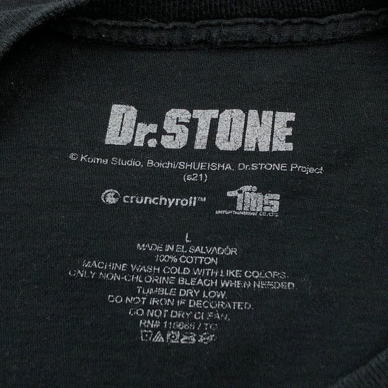【中古品】【メンズ】 DR.STONE ドクターストーン ”石神 千空” PRINT S/S TEE プリント 半袖Tシャツ トップス 146-260720-hn-09-fur サイズ：L カラー：ブラック 万代Net店