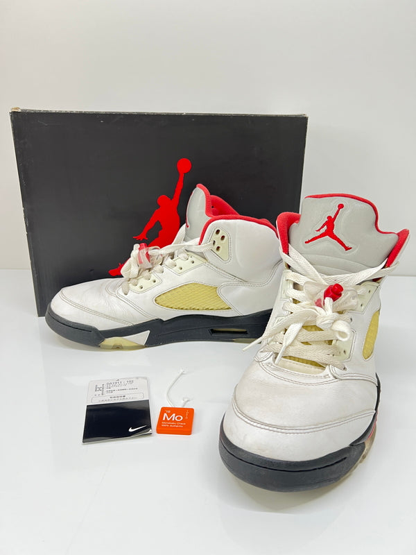 【中古品】【メンズ】 NIKE ナイキ AIR JORDAN 5 RETRO FIRE RED DA1911-102 エアジョーダン5レトロファイアレッド スニーカー 靴 160-260822-YS-05-hon サイズ：27.5 カラー：TRUE WHITE/FIRE RED-BLACK 万代Net店