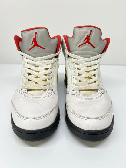 【中古品】【メンズ】 NIKE ナイキ AIR JORDAN 5 RETRO FIRE RED DA1911-102 エアジョーダン5レトロファイアレッド スニーカー 靴 160-260822-YS-05-hon サイズ：27.5 カラー：TRUE WHITE/FIRE RED-BLACK 万代Net店