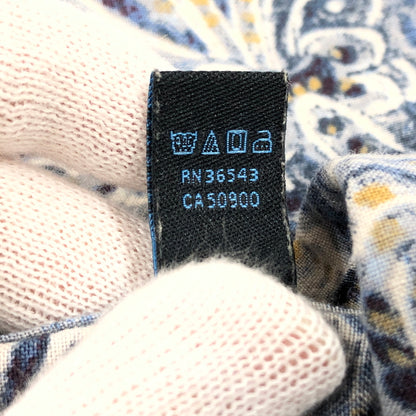 【中古品】【メンズ】 VAN HEUSEN STUDIO ヴァン・ヒューゼン スタジオ 総柄 S/S SHIRT 半袖シャツ カジュアルシャツ トップス 146-260720-hn-12-fur サイズ：XL カラー：ブルー系 万代Net店