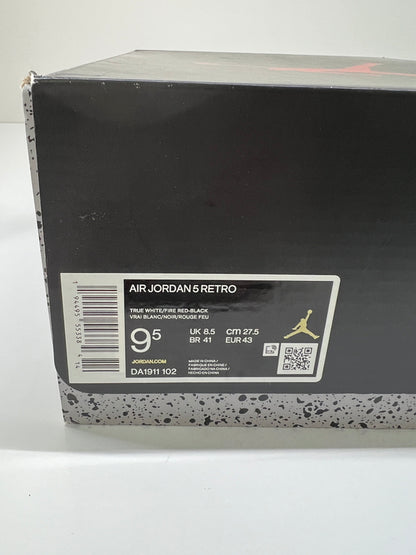 【中古品】【メンズ】 NIKE ナイキ AIR JORDAN 5 RETRO FIRE RED DA1911-102 エアジョーダン5レトロファイアレッド スニーカー 靴 160-260822-YS-05-hon サイズ：27.5 カラー：TRUE WHITE/FIRE RED-BLACK 万代Net店