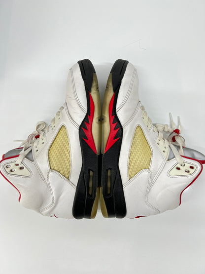 【中古品】【メンズ】 NIKE ナイキ AIR JORDAN 5 RETRO FIRE RED DA1911-102 エアジョーダン5レトロファイアレッド スニーカー 靴 160-260822-YS-05-hon サイズ：27.5 カラー：TRUE WHITE/FIRE RED-BLACK 万代Net店