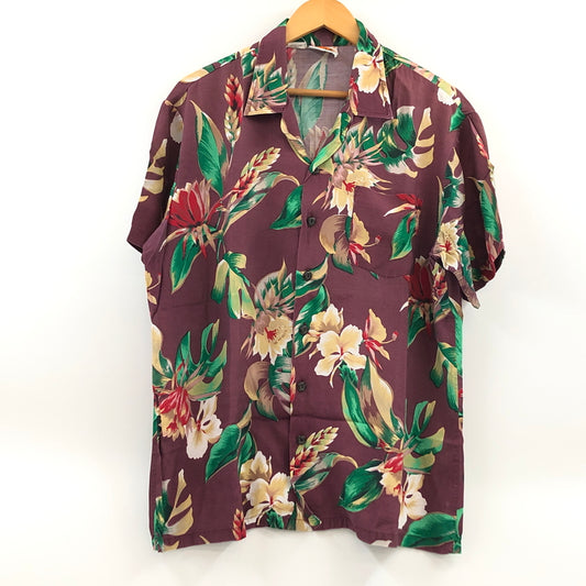 【中古品】【メンズ】 KENNINGTON ケニントン S/S ALOHA RAYON SHIRT 半袖 アロハ レーヨンシャツ カジュアルシャツ トップス 146-260722-hn-02-fur サイズ：L カラー：ブラウン系 万代Net店