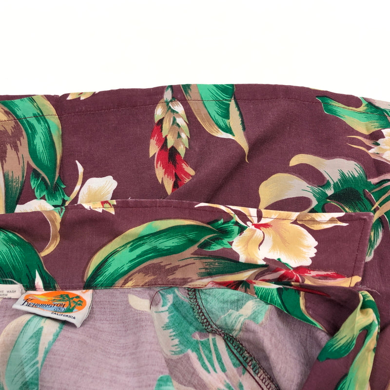 【中古品】【メンズ】 KENNINGTON ケニントン S/S ALOHA RAYON SHIRT 半袖 アロハ レーヨンシャツ カジュアルシャツ トップス 146-260722-hn-02-fur サイズ：L カラー：ブラウン系 万代Net店