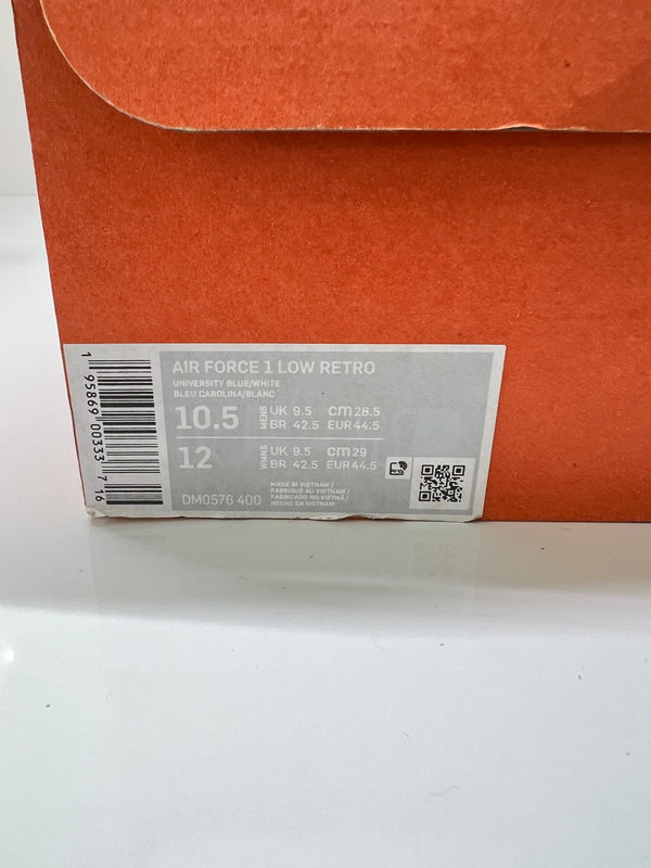 【中古品】【メンズ】 NIKE ナイキ AIR FORCE 1 LOW RETRO COLOR OF THE MONTH DM0576-400 エアフォース1LOWレトロカラーオブザマンス スニーカー 靴 160-260822-YS-07-hon サイズ：28.5 カラー：UNIVERSITY BLUE/WHITE 万代Net店