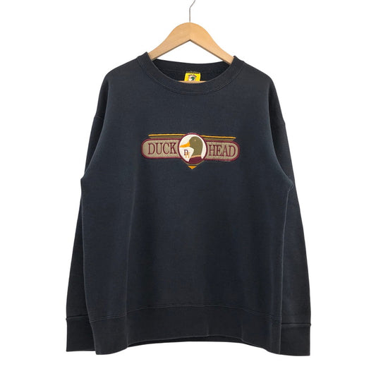 【中古品】【メンズ】 DUCK HEAD ダックヘッド LOGO SWEATSHIRT ロゴ スウェットシャツ トレーナー 長袖 トップス 146-260502-hn-01-fur サイズ：M カラー：ブラック 万代Net店