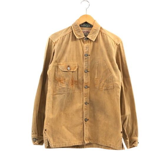 【ジャンク品】【メンズ】 SUGAR CANE シュガーケーン WORK SHIRT 241 ワークシャツ カジュアルシャツ 長袖 トップス 145-260205-hn-03-fur サイズ：36 カラー：ライトブラウン系 万代Net店