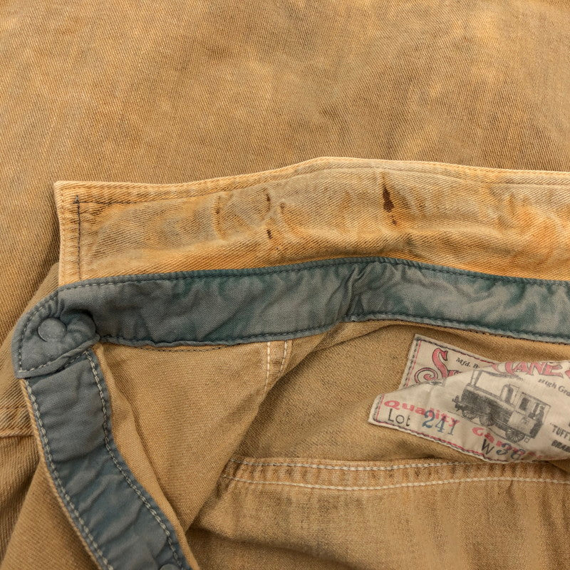 【ジャンク品】【メンズ】 SUGAR CANE シュガーケーン WORK SHIRT 241 ワークシャツ カジュアルシャツ 長袖 トップス 145-260205-hn-03-fur サイズ：36 カラー：ライトブラウン系 万代Net店