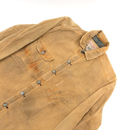【ジャンク品】【メンズ】 SUGAR CANE シュガーケーン WORK SHIRT 241 ワークシャツ カジュアルシャツ 長袖 トップス 145-260205-hn-03-fur サイズ：36 カラー：ライトブラウン系 万代Net店
