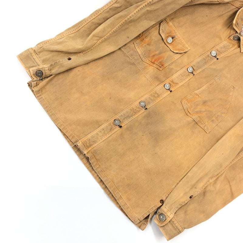 【ジャンク品】【メンズ】 SUGAR CANE シュガーケーン WORK SHIRT 241 ワークシャツ カジュアルシャツ 長袖 トップス 145-260205-hn-03-fur サイズ：36 カラー：ライトブラウン系 万代Net店