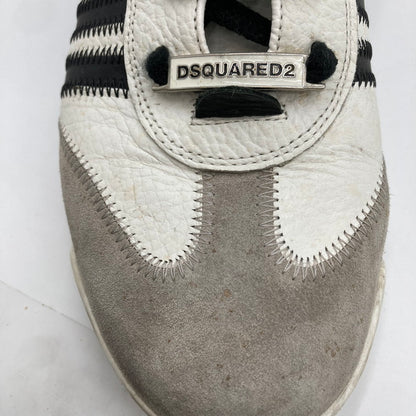 【現状渡し品】【メンズ】 DSQUARED2 ディースクエアード ニューランナーハイキング レザーコンビ ローカット シューズ DSQUARED2 NEW RUNNER HIKING イタリア製 163-241216-OR-03-iwa サイズ：43 カラー：ホワイト/ブラック/グレー系 万代Net店