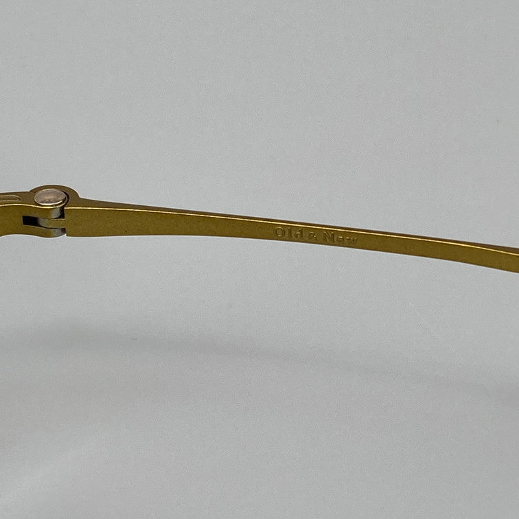 【中古品】【メンズ/レディース】 G4 old&new 1668 一山メガネフレーム 43□22-142 ケース付き 203-251215-WA-09-iwa カラー：ブラウン系 ゴールド ブラック 万代Net店