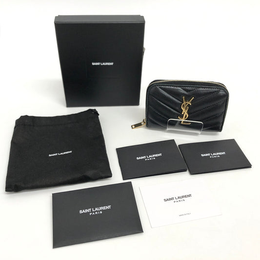 【現状渡し品】【レディース】 SAINT LAURENT サンローラン 753788 AAA44 コインケース 小銭入れ ミニ財布 180-260722-rs-02-fur カラー：ブラック 万代Net店