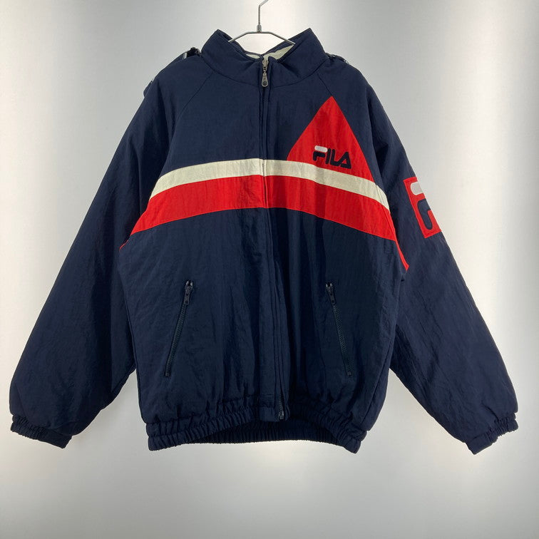 【中古品】【メンズ】 FILA フィラ 90S PUFFY JACKET アウター 146-260122-WA-01-iwa サイズ：不明 カラー：ネイビー レッド ホワイト 万代Net店