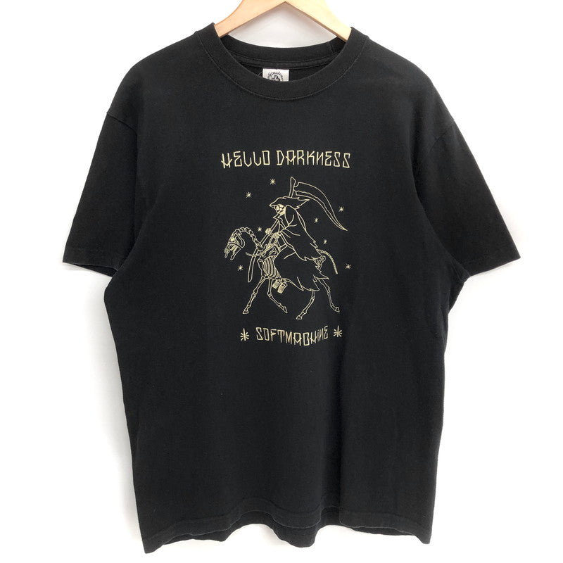 【現状渡し品】【メンズ】 Softmachine ソフトマシーン Darkness Tee 半袖 Tシャツ トップス 142-260206-rs-03-fur サイズ：L カラー：ブラック 万代Net店
