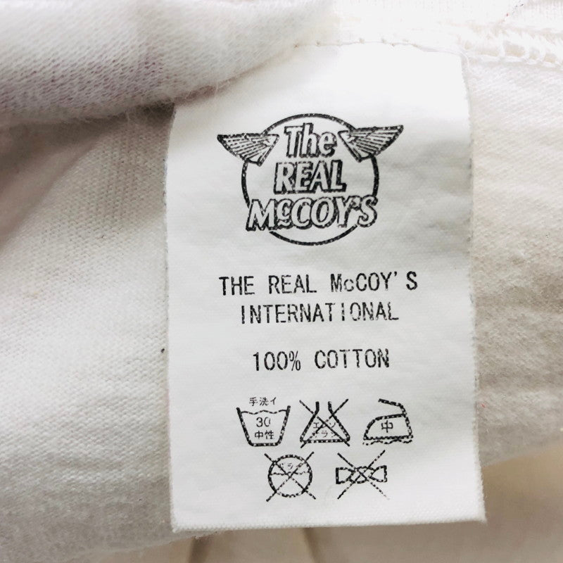 【中古品】【メンズ】 The REAL McCOY'S ザリアルマッコイズ S/STee プリント ショートスリーブ Tシャツ 半袖 トップス 145-250522-hn-08-fur サイズ：M カラー：ホワイト系 万代Net店