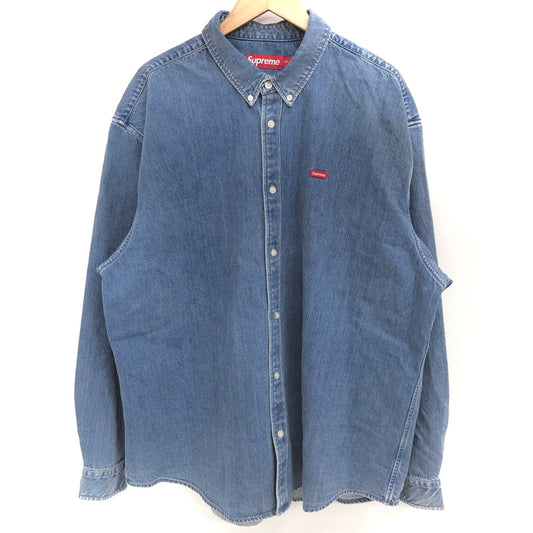 【中古品】【メンズ】 Supreme シュプリーム Small Box Shirt Denim スモール ボックスロゴ デニムシャツ 長袖 トップス 149-251127-rs-02-fur サイズ：XXL カラー：ライトインディゴ 万代Net店