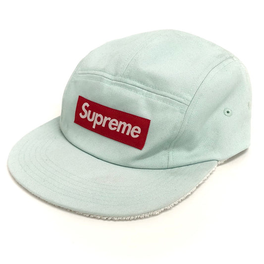 【ジャンク品】【メンズ/レディース】 Supreme シュプリーム Terry Camp Cap リバーシブル キャンプキャップ 帽子 アクセサリー 185-250825-rs-02-fur サイズ：ONE SIZE(58cm) カラー：水色系 万代Net店