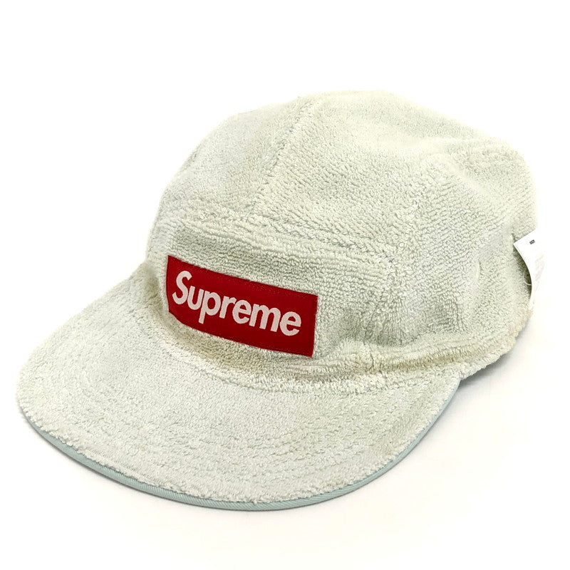 【ジャンク品】【メンズ/レディース】 Supreme シュプリーム Terry Camp Cap リバーシブル キャンプキャップ 帽子 アクセサリー 185-250825-rs-02-fur サイズ：ONE SIZE(58cm) カラー：水色系 万代Net店