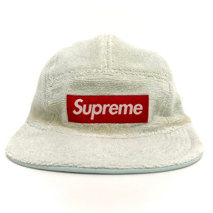 【ジャンク品】【メンズ/レディース】 Supreme シュプリーム Terry Camp Cap リバーシブル キャンプキャップ 帽子 アクセサリー 185-250825-rs-02-fur サイズ：ONE SIZE(58cm) カラー：水色系 万代Net店