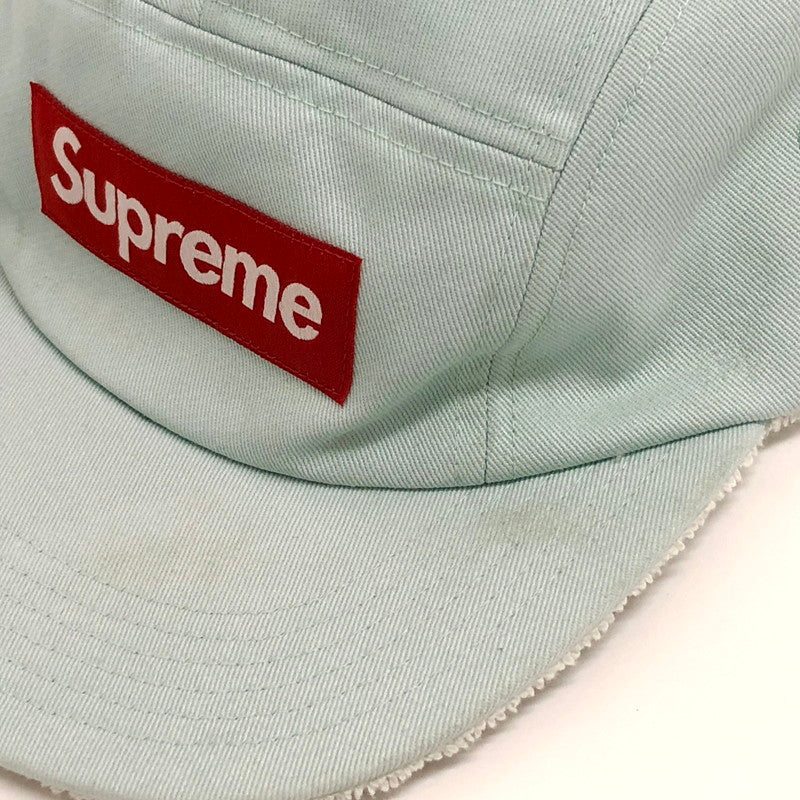 【ジャンク品】【メンズ/レディース】 Supreme シュプリーム Terry Camp Cap リバーシブル キャンプキャップ 帽子 アクセサリー 185-250825-rs-02-fur サイズ：ONE SIZE(58cm) カラー：水色系 万代Net店