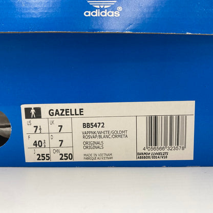 【中古美品】【メンズ/レディース】 adidas アディダス BB5472 GAZELLE SNEAKER スニーカー シューズ 靴 161-241219-NS-2-iwa サイズ：25.5cm カラー：VAPPNK/WHITE/GOLDMT 万代Net店